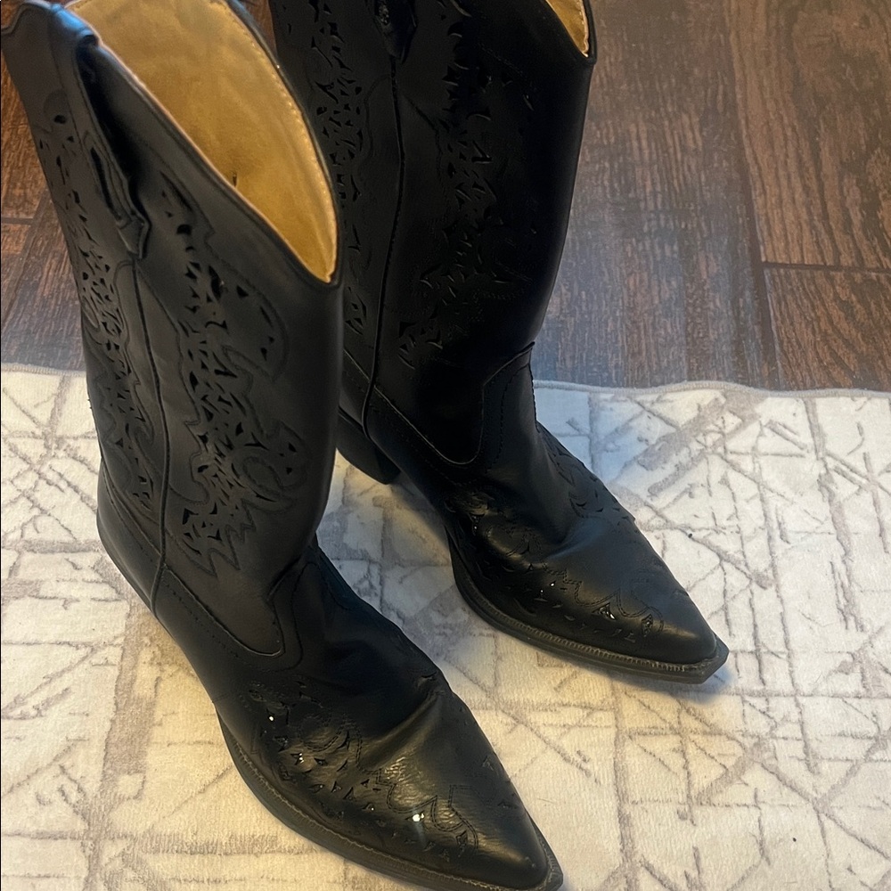 Black Western Cowboy Boots